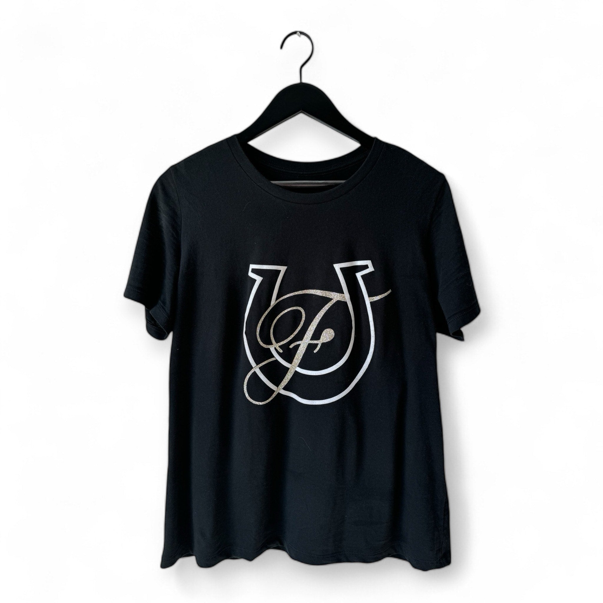 Female short sleeve black T-shirt